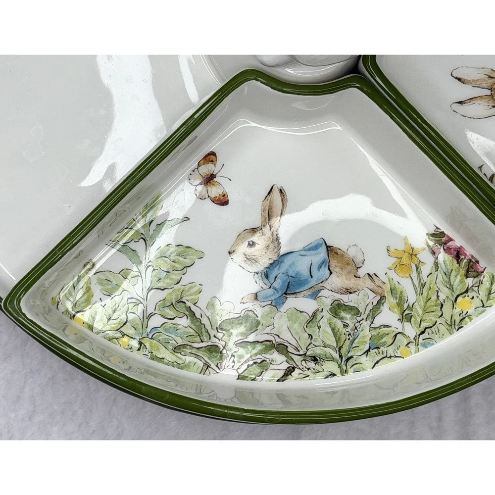 Pottery Barn Beatrix Potter Peter Rabbit Lazy Susan w/ Trays *Read Descrip*